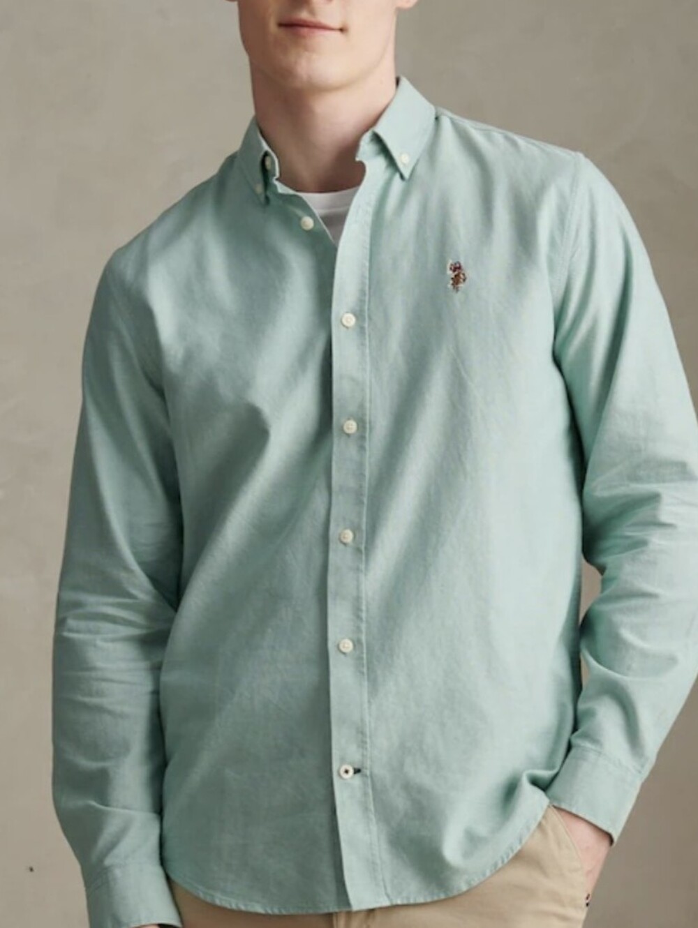 Ralph Lauren Mint Green Button-Down Oxford Shirt Sz.16.5